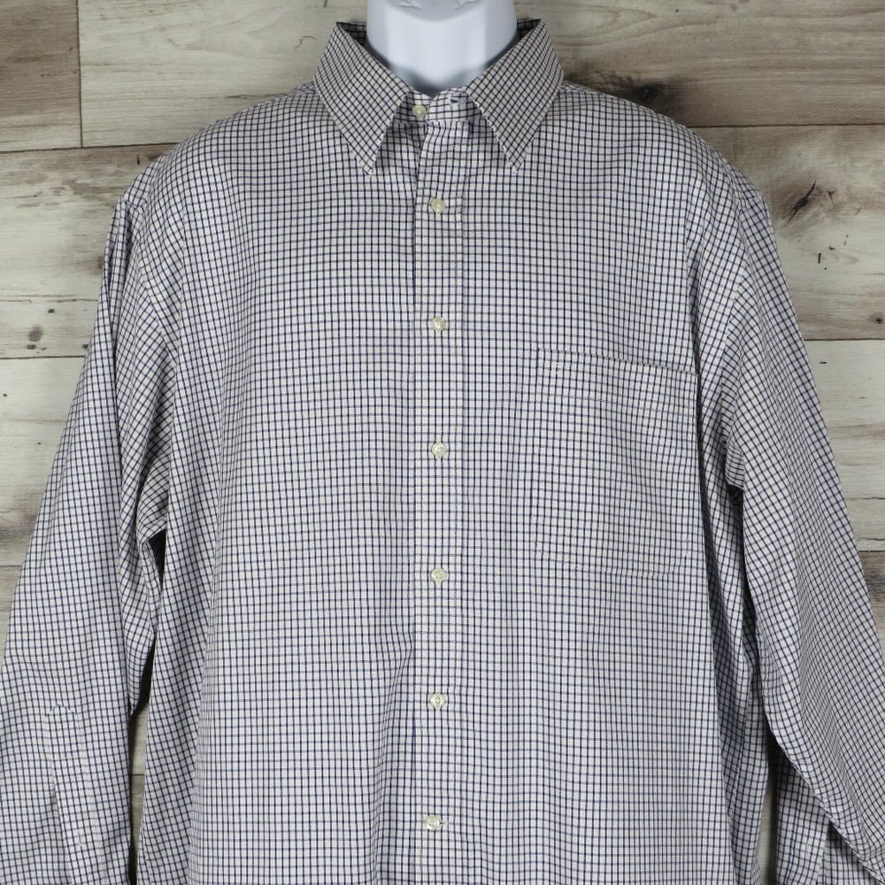Fernando Pena* Men's Long Sleeve Button Down Single Chest Pocket Shirt~Size 17.5